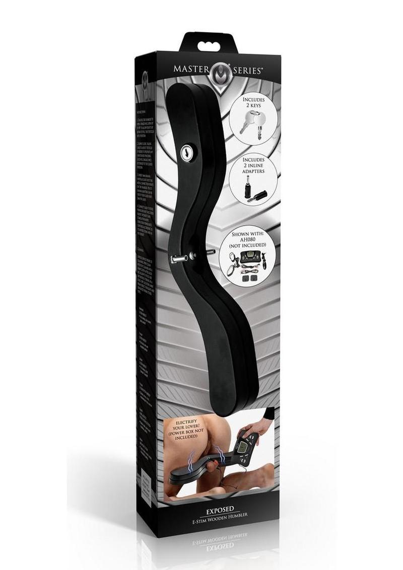 Master Series E-Stim Wooden Humbler - Black