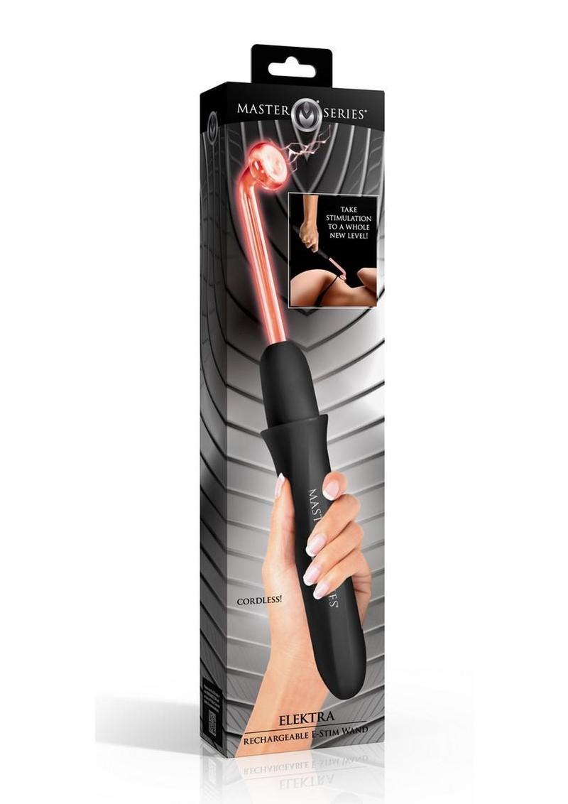 Master Series Elektra Rechargeable E-Stim Wand - Black