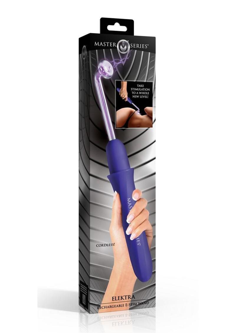 Master Series Elektra Rechargeable E-Stim Wand - Purple