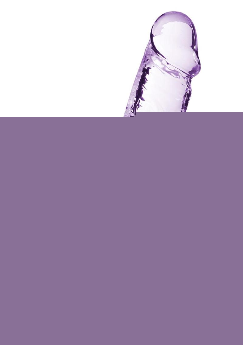 Naturally Yours Crystalline Dildo 6in - Amethyst - Purple