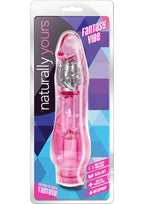 Naturally Yours Fantasy Vibrating Dildo - Pink - 8.5in