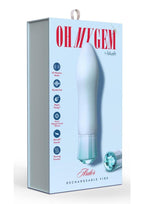 Oh My Gem Ardor Rechargeable Silicone Vibrator - Aquamarine - True Pleasures