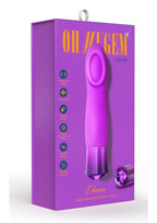 Oh My Gem Charm Rechargeable Silicone Vibrator - Amethyst - True Pleasures