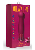 Oh My Gem Classy Rechargeable Silicone Vibrator - Garnet - True Pleasures