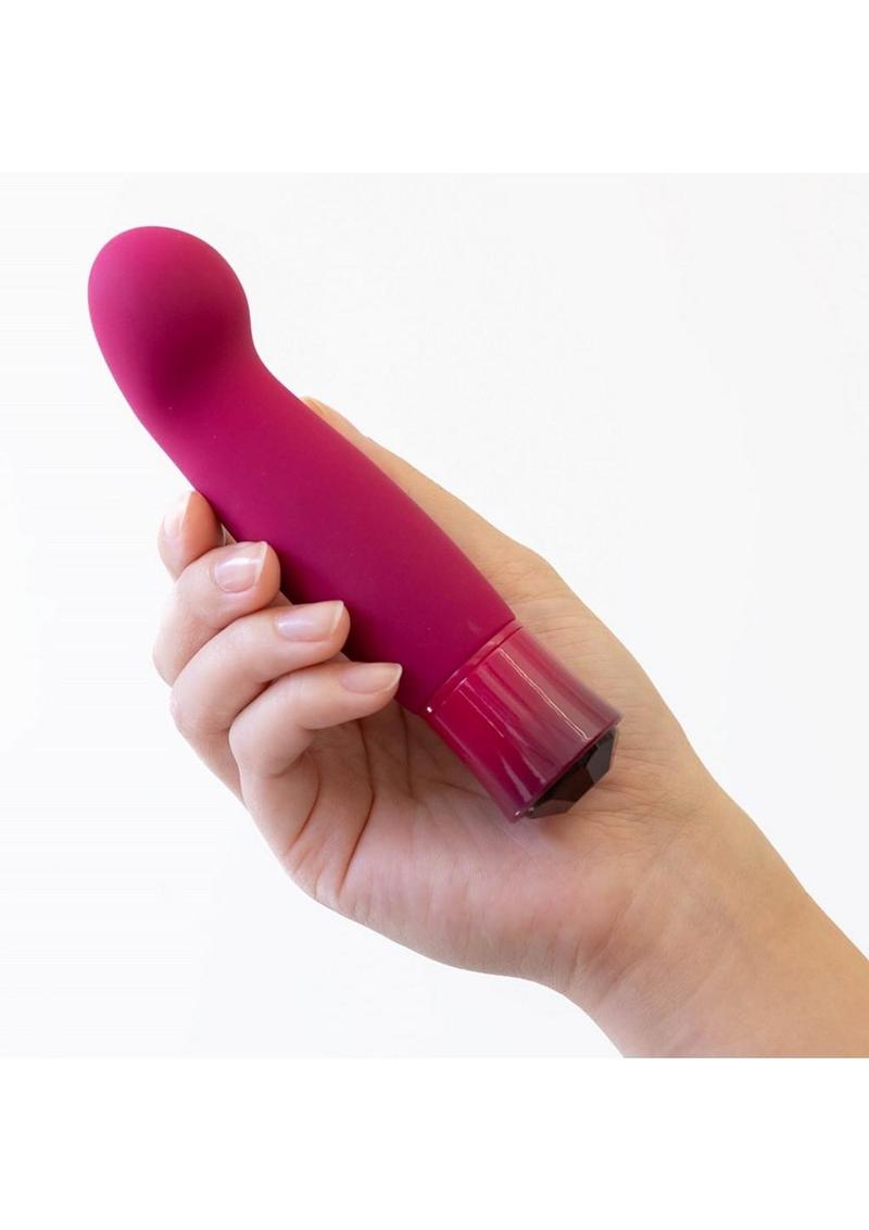 Oh My Gem Classy Rechargeable Silicone Vibrator - Garnet - True Pleasures