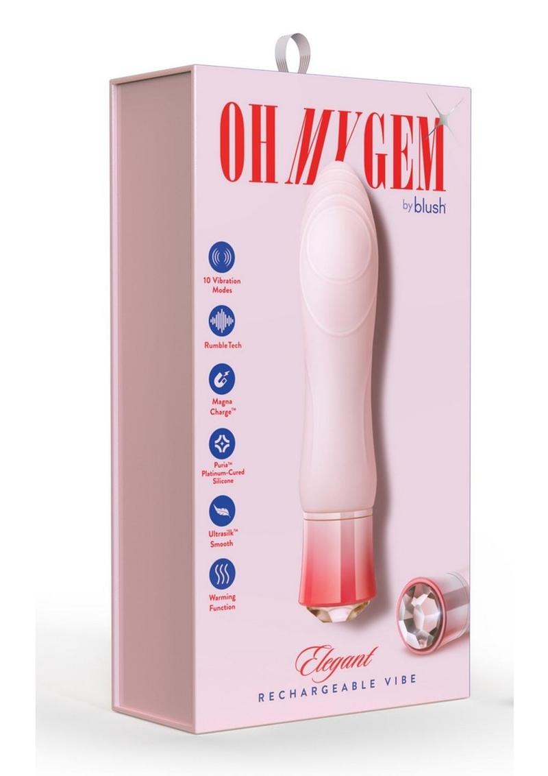 Oh My Gem Elegant Rechargeable Silicone Vibrator - Morganite - True Pleasures