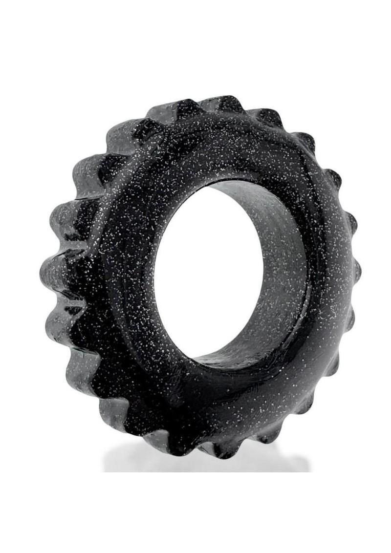 Oxball Plushy Single Cock Ring - Black Mica