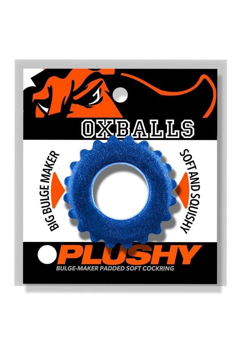Oxball Plushy Single Cock Ring - Blue Fire
