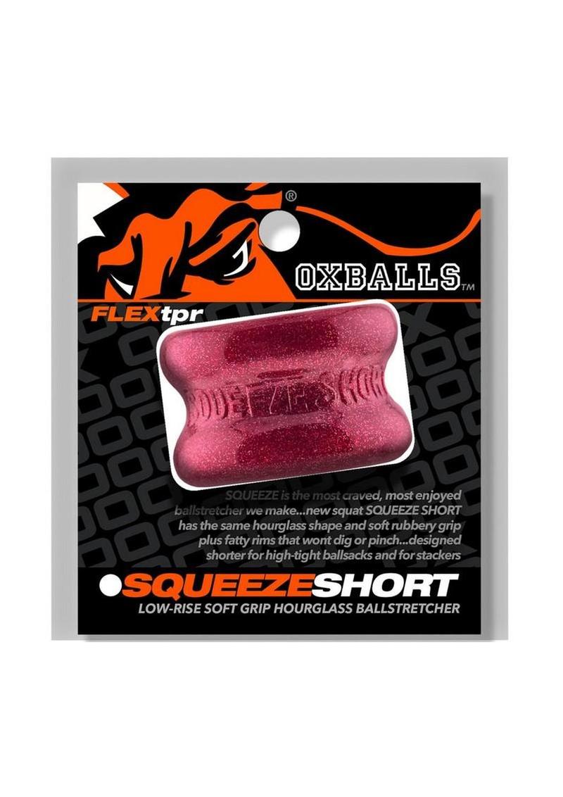 Oxballs Squeeze Short Ballstretcher - Cherry Lips - Red/Silver