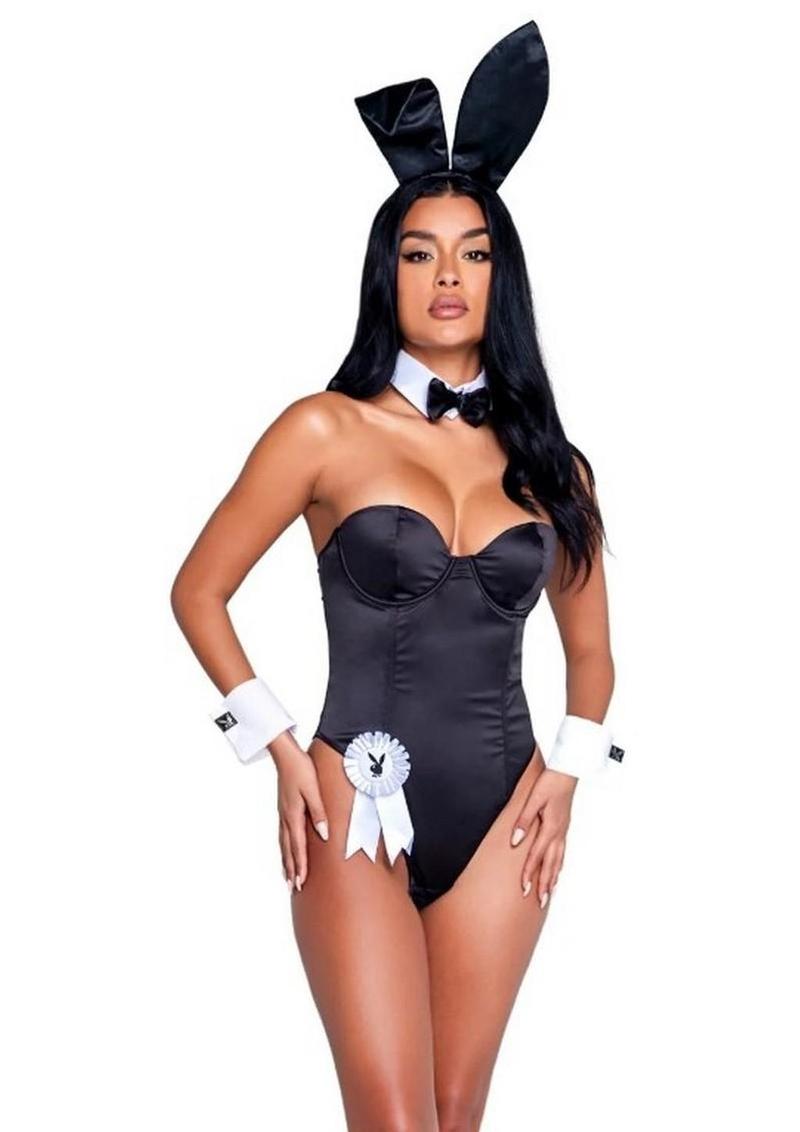 Playboy Classic Bunny Costume - Black - Small