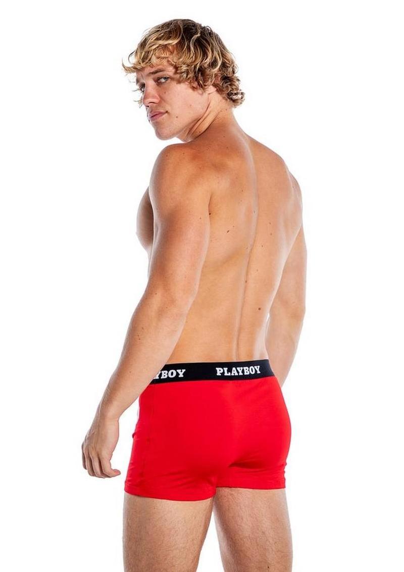 Playboy Mens Varsity Boxer Briefs