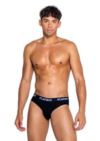Playboys Mens Modal Gym Brief - Black/White - Small