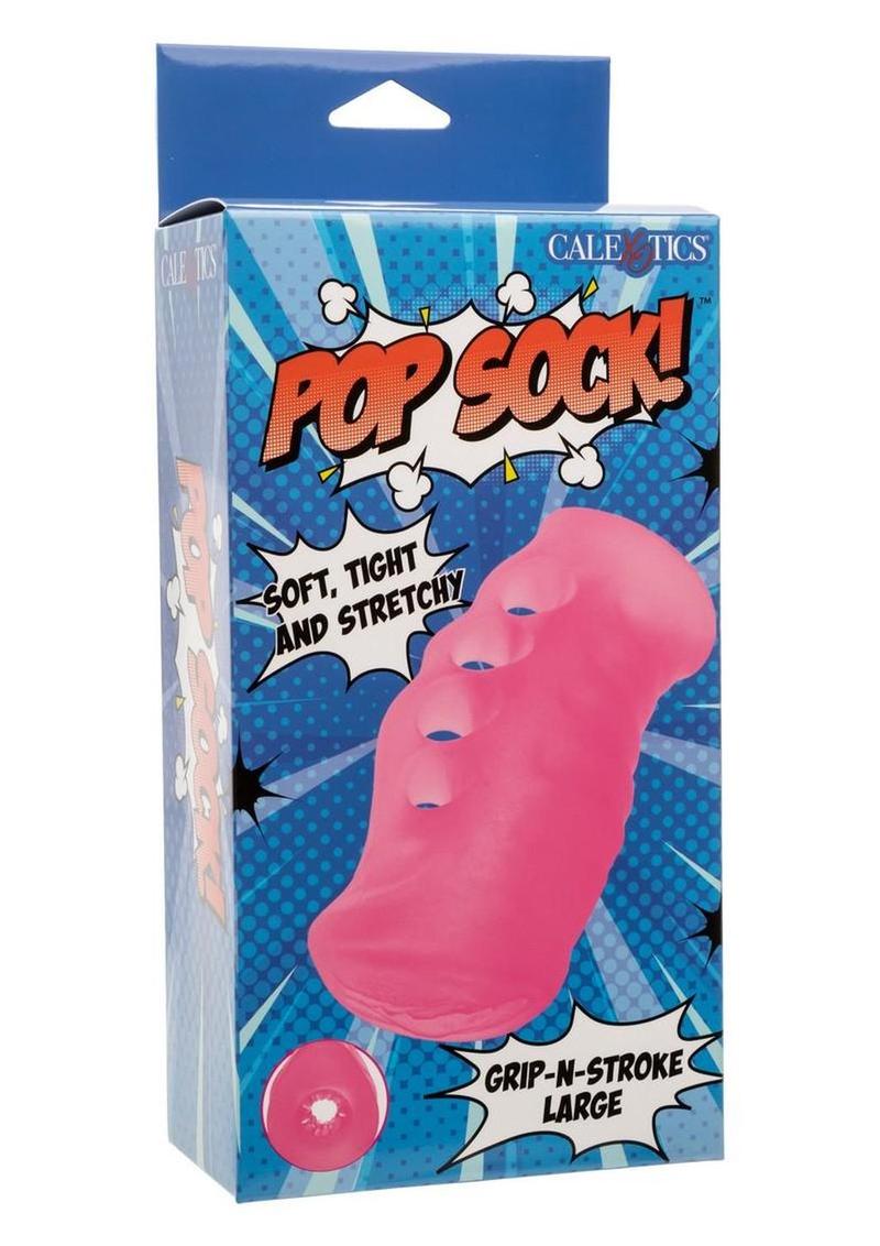 Pop Sock Grip N Stroke Masturbator - Pink - Large
