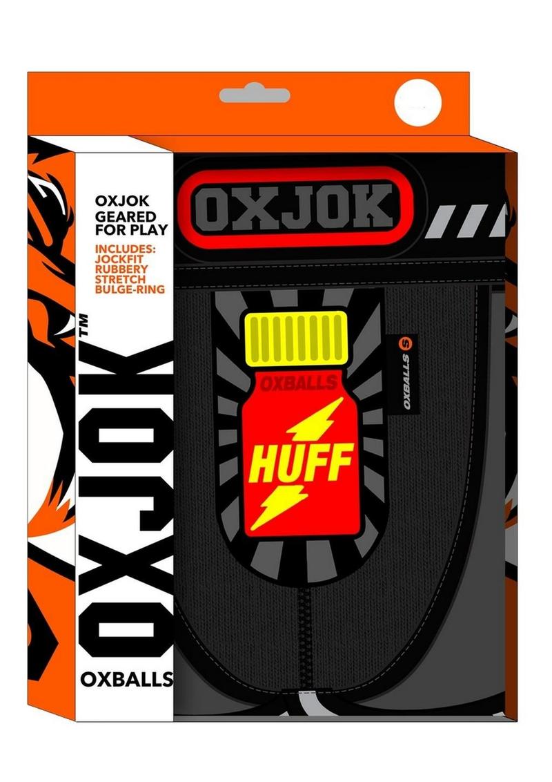 Popper Jock 3d Rubber Huffer Jock - Black/Red - XXLarge