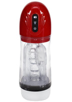 Pumped Sonicpull 10 Function Multimedia Enhanced Masturbator - Metallic - Red