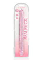 Realrock Crystal Clear Double Dong - Pink - 18in