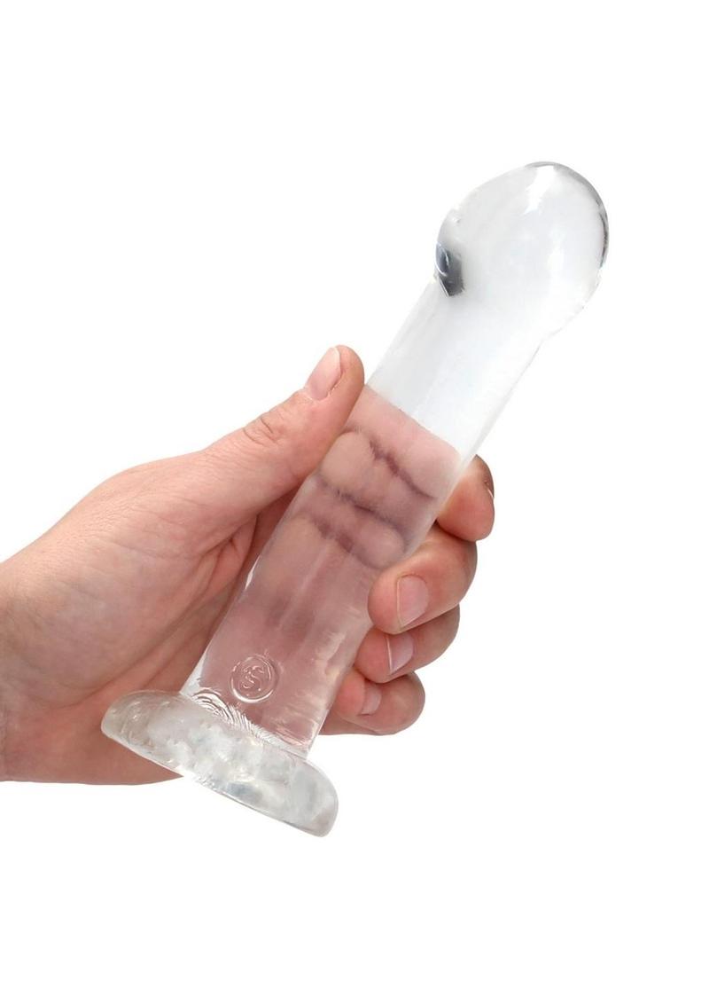 Realrock Crystal Clear Non Realistic Dildo with Suction Cup