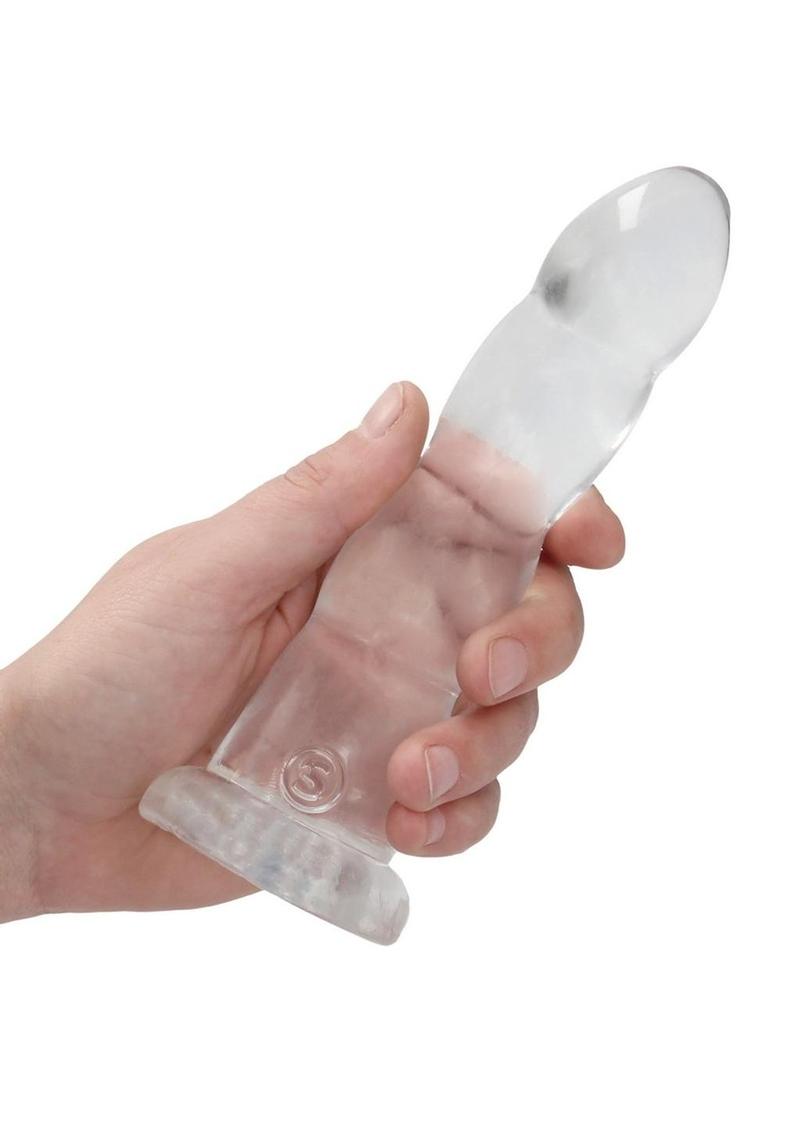 Realrock Crystal Clear Non Realistic Dildo with Suction Cup