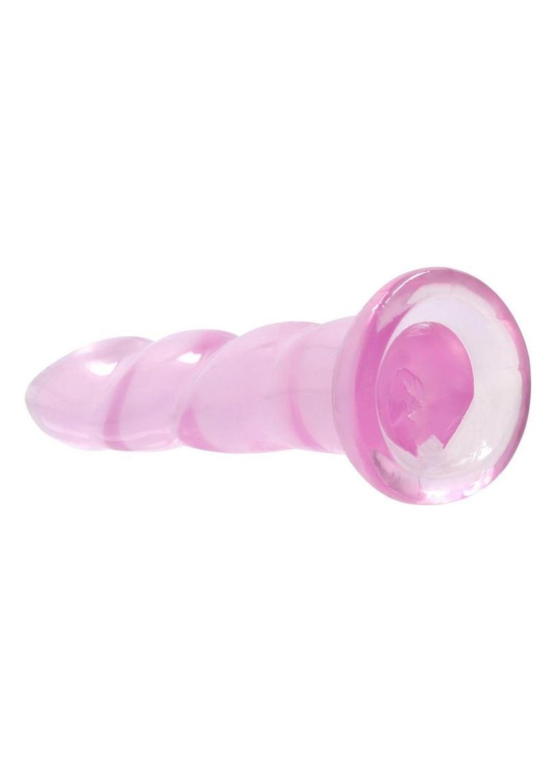 Realrock Crystal Clear Non Realistic Dildo with Suction Cup