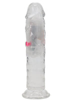 Realrock Vibrating Led Wireless Rechargeable Remote Control Straight Cock - Clear - 6in