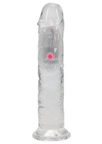 Realrock Vibrating Led Wireless Rechargeable Remote Control Straight Cock - Clear - 7in
