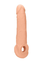 Realrock Skin Penis Extender with Rings - Vanilla - 9in