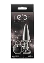 Rear Assets Chrome Tapered Anal Plug - Gray/Grey - Medium