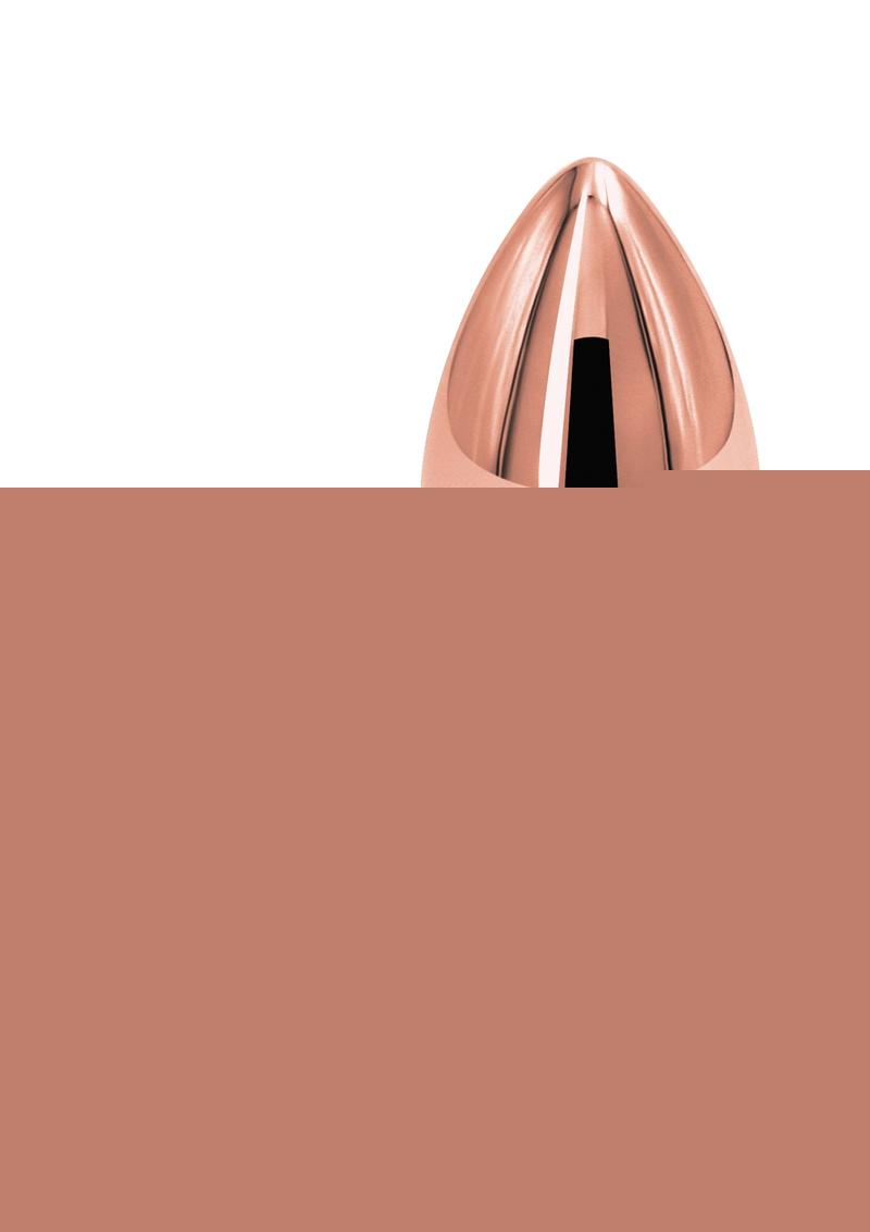 Rear Assets Rose Gold Heart Anal Plug - Clear/Rose Gold - Small