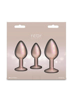 Rear Assets Tapered Trainer Chrome Plated Anal Plugs Kit