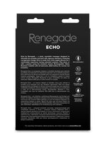 Renegade Echo Rechargeable Silicone Prostate Massager with Remote Control