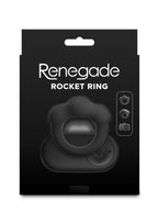 Renegade Rocket Ring Rechargeable Silicone Cock Ring and Ball Stretcher with Remote Control