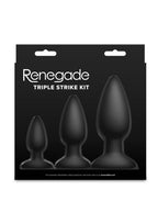 Renegade Triple Strike Silicone Anal Plug Kit