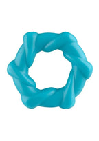 Rock Candy Taffy Twist Cock Ring - Blue