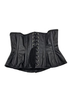 Rouge Leather Corset - Black - Large/XLarge