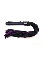 Rouge Suede Flogger with Leather Handle - Black/Purple