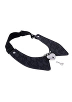 Sex and Mischief Heartbound Lace Day Collar - Black/Silver