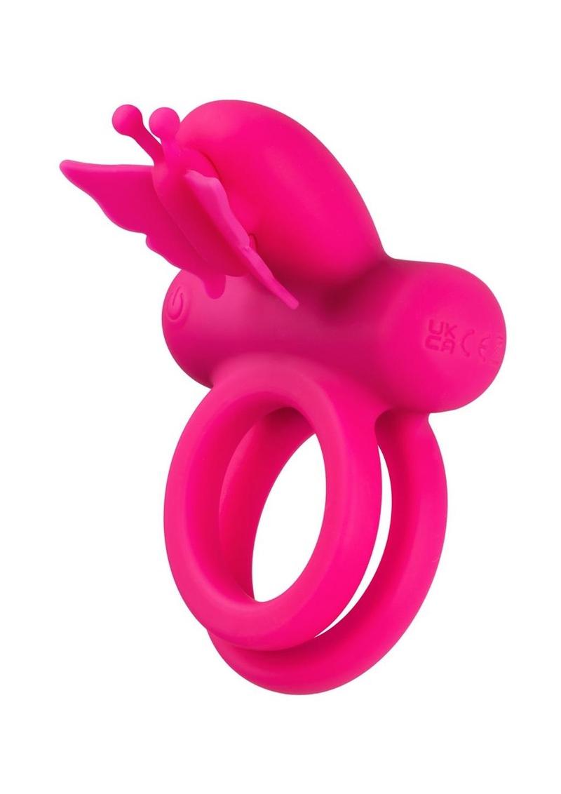 Silicone Rechargeable Dual Butterfly Couples Ring - True Pleasures