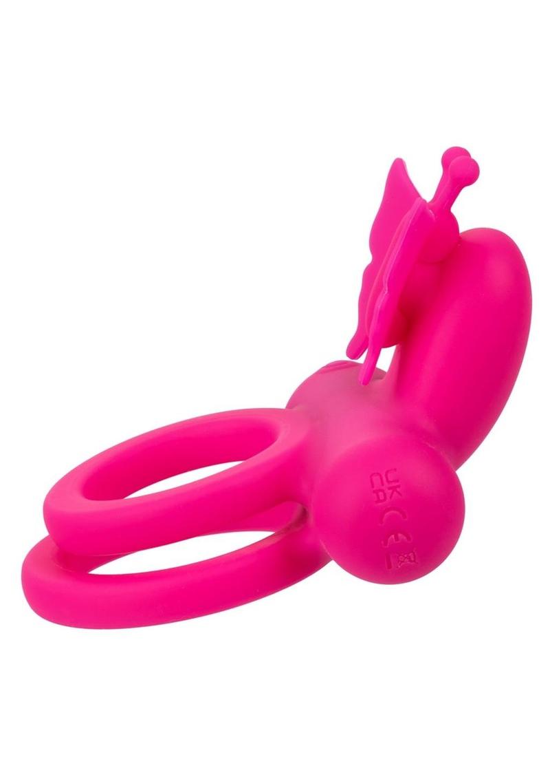 Silicone Rechargeable Dual Butterfly Couples Ring - True Pleasures