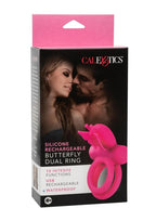 Silicone Rechargeable Dual Butterfly Couples Ring - True Pleasures
