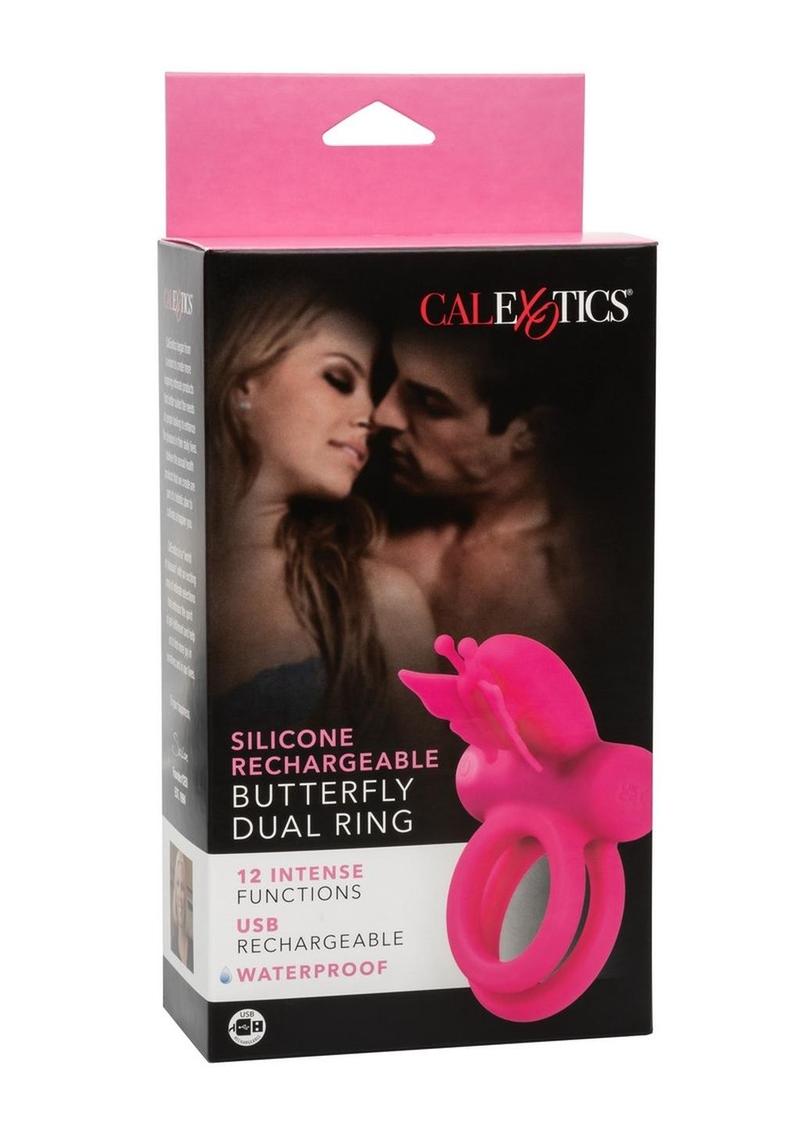 Silicone Rechargeable Dual Butterfly Couples Ring - True Pleasures