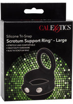 Silicone Tri-Snap Scrotum Support Cock Ring - True Pleasures