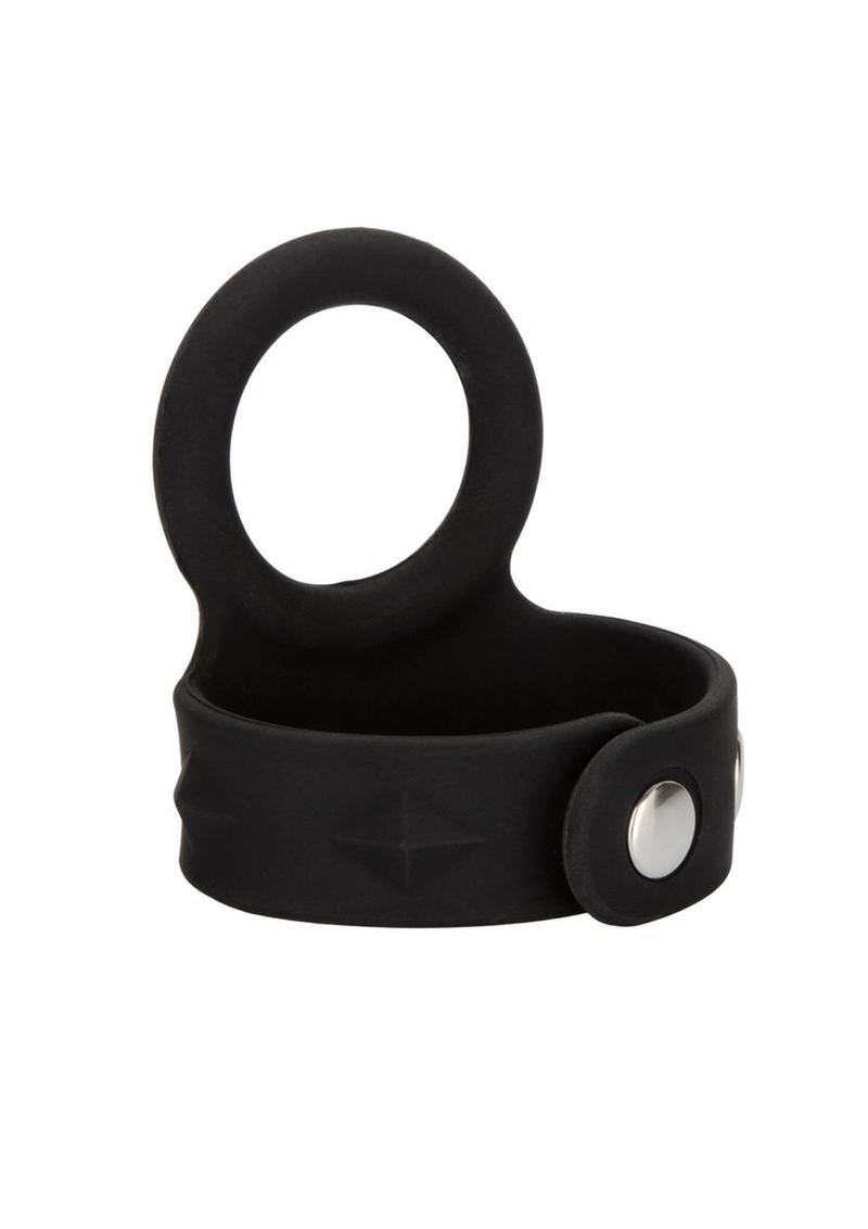 Silicone Tri-Snap Scrotum Support Cock Ring - True Pleasures