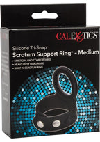 Silicone Tri-Snap Scrotum Support Cock Ring - True Pleasures