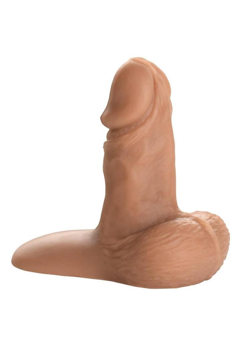 Strap U Packer Silicone 3.6in Dildo - Caramel