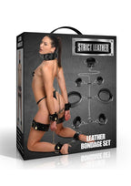 Strict Leather Bondage - Black - Set