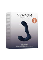 Svakom Iker Neo Rechargeable Silicone App Compatible Prostate Vibrator - Blue/Gold/Navy Blue