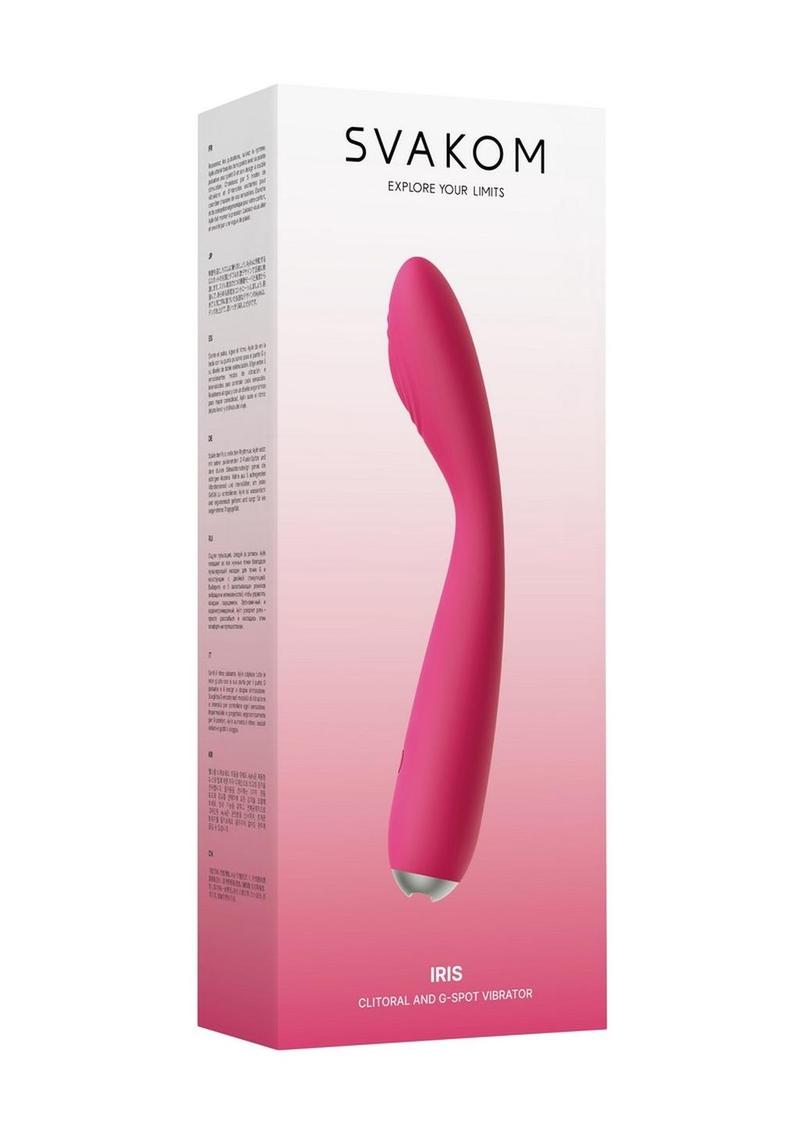 Svakom Iris Silicone G-Spot Rechargeable Vibrator - Pink/Plum/Red/Silver