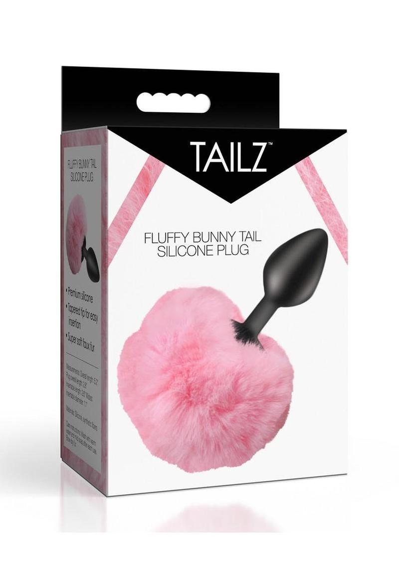 Tailz Fluffy Bunny Tail Silicone Plug - Pink