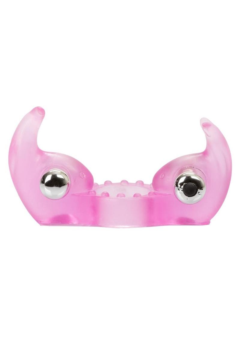 Triple Orgasms Enhancer Vibrating Cock Ring with Clitoral Stimulation - True Pleasures
