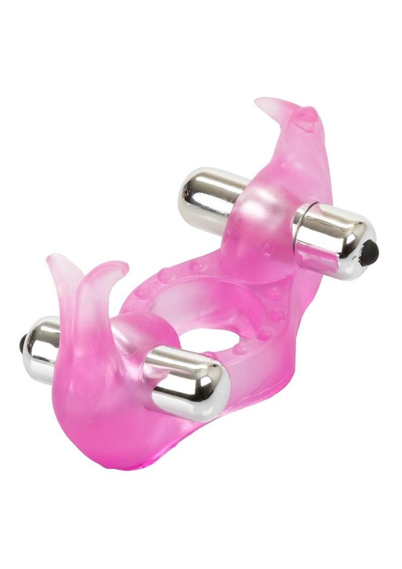 Triple Orgasms Enhancer Vibrating Cock Ring with Clitoral Stimulation - True Pleasures